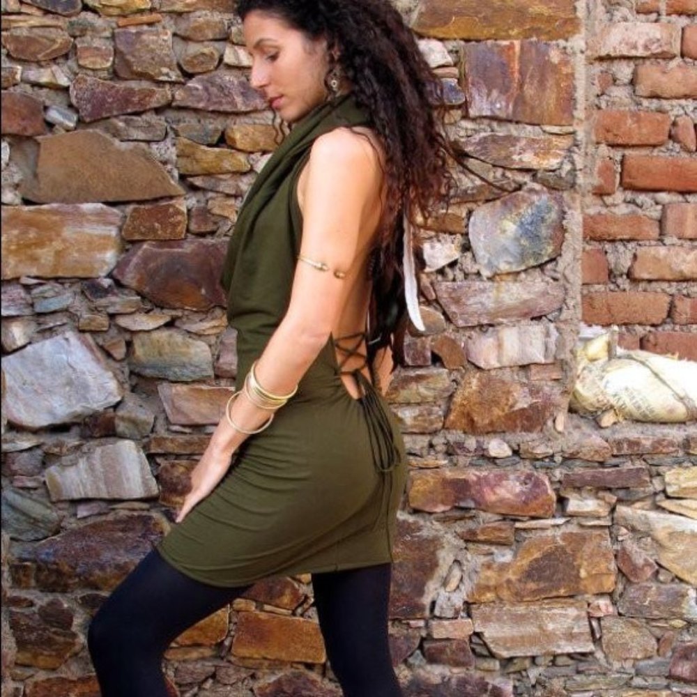 NWOT ZhenNymph Trinity Cowl Mini Dress